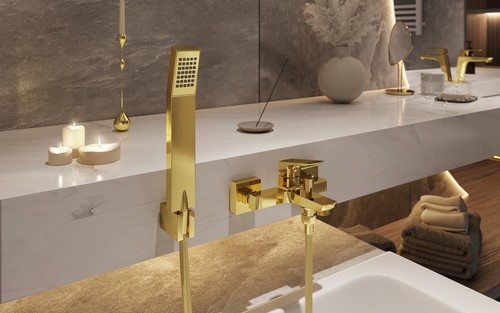 Aranżacja łazienki - do jakiego stylu najbardziej pasują złote baterie?